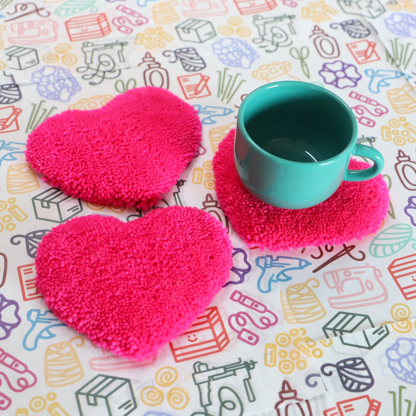 Mug Rug - Heart